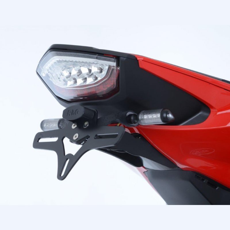 Rot Motorrad Nummernschild Halterung mit LED-Lichtern
